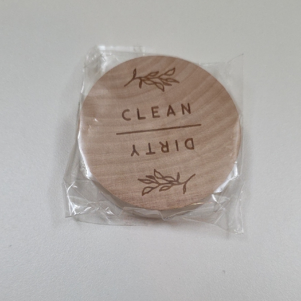 Magnet - Wood Clean/Dirty Dishwasher Magnet